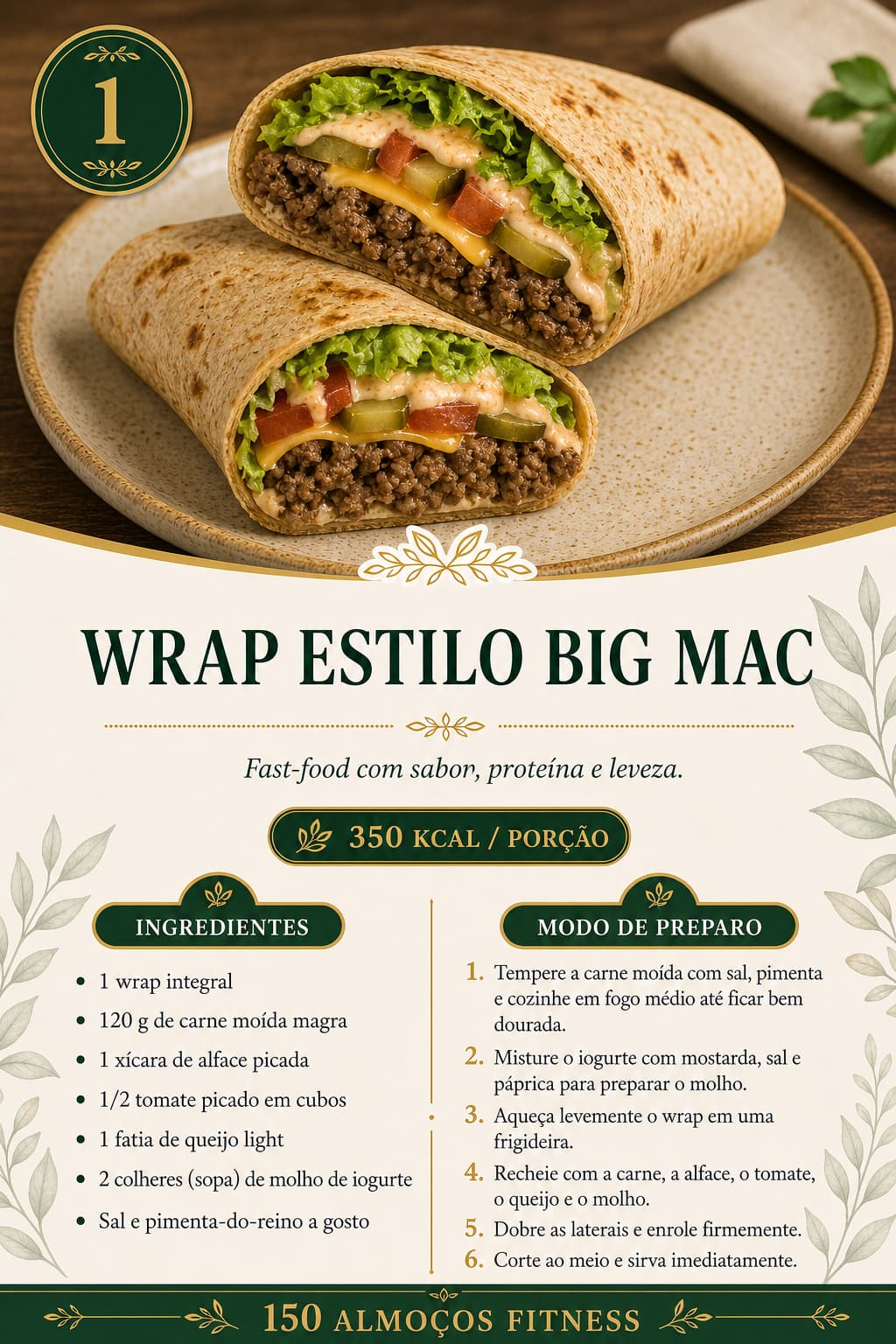 Wrap estilo Big Mac — receita 01