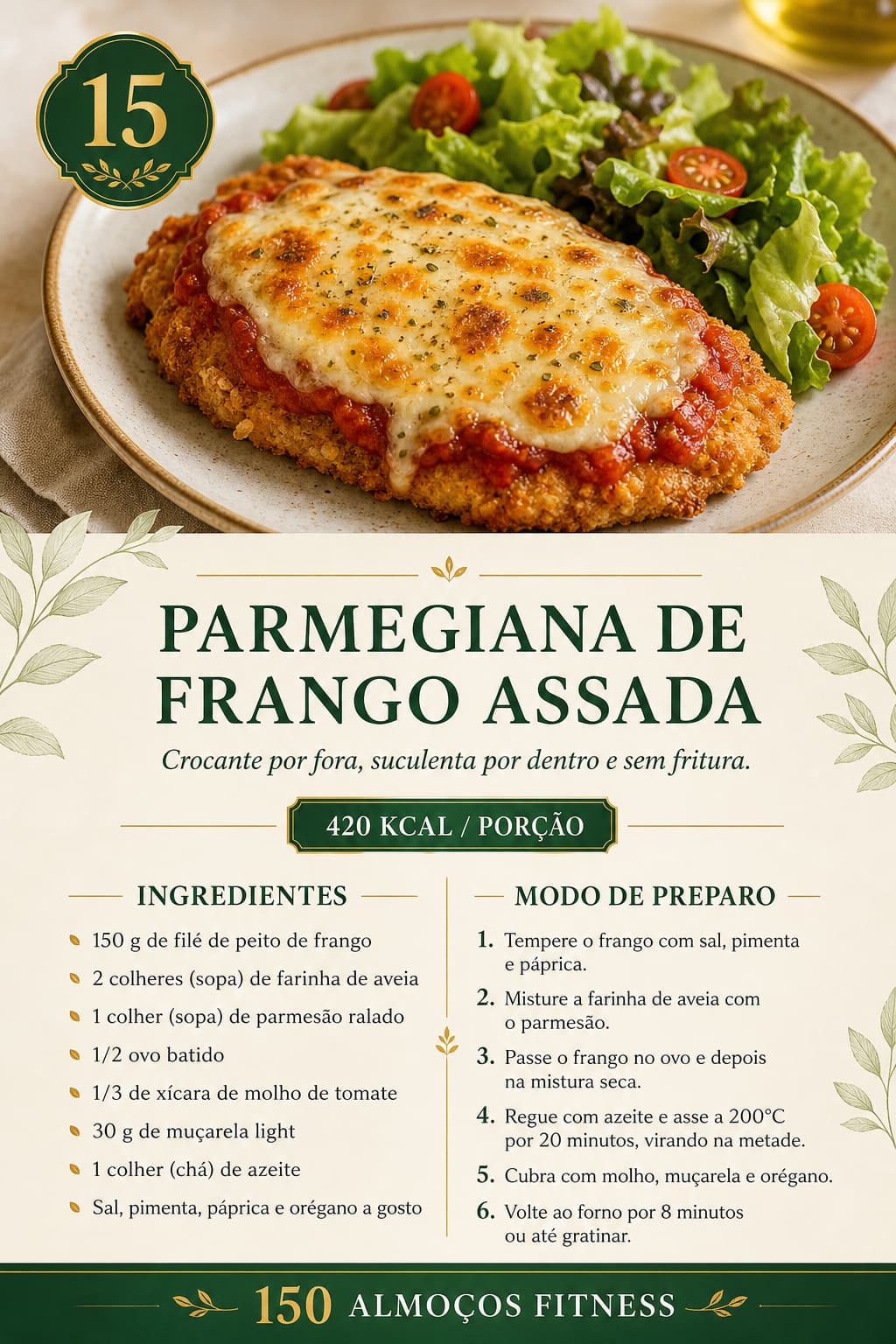 Parmegiana de frango assada — receita 15