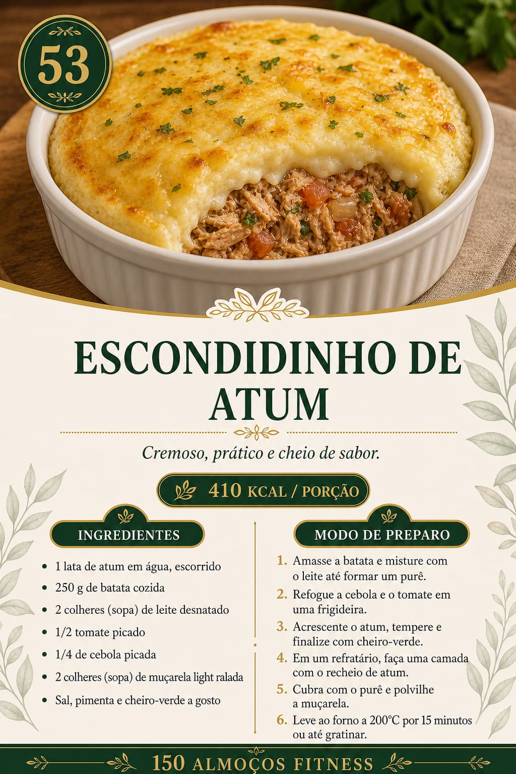 Escondidinho de atum — receita 53